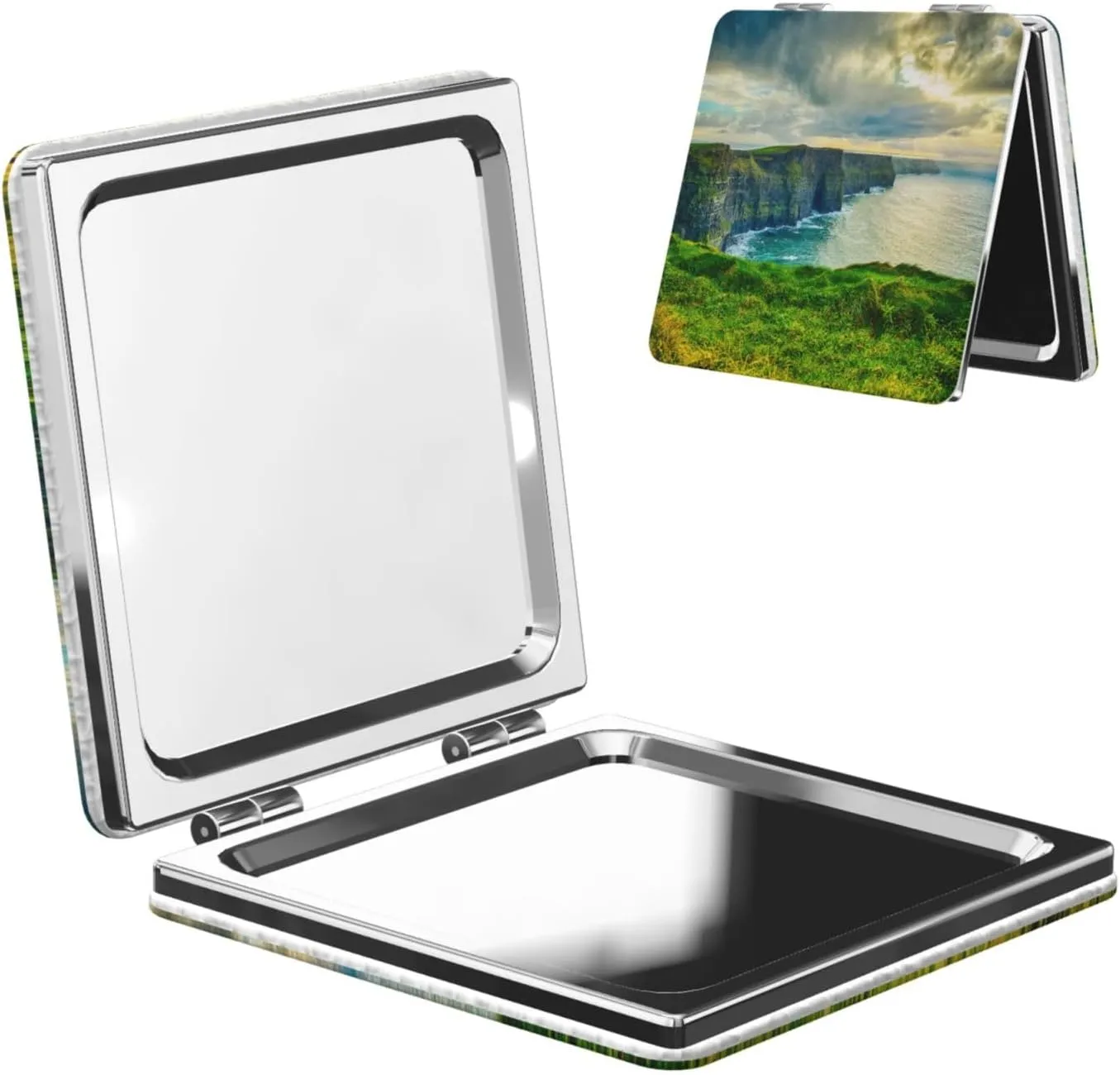 Magnificent Cliffs of Moher Women Small Pocket Makeup Mirror Compact Portable Folding Handheld Makeup Mirror