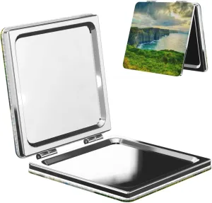Magnificent Cliffs of Moher Women Small Pocket Makeup Mirror Compact Portable Folding Handheld Makeup Mirror