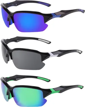 MALIDAK Polarized Sunglasses Men, Cycling Sun Glasses for Men Womens Youth, UV400 Protection Sports Sunglasses for Baseball