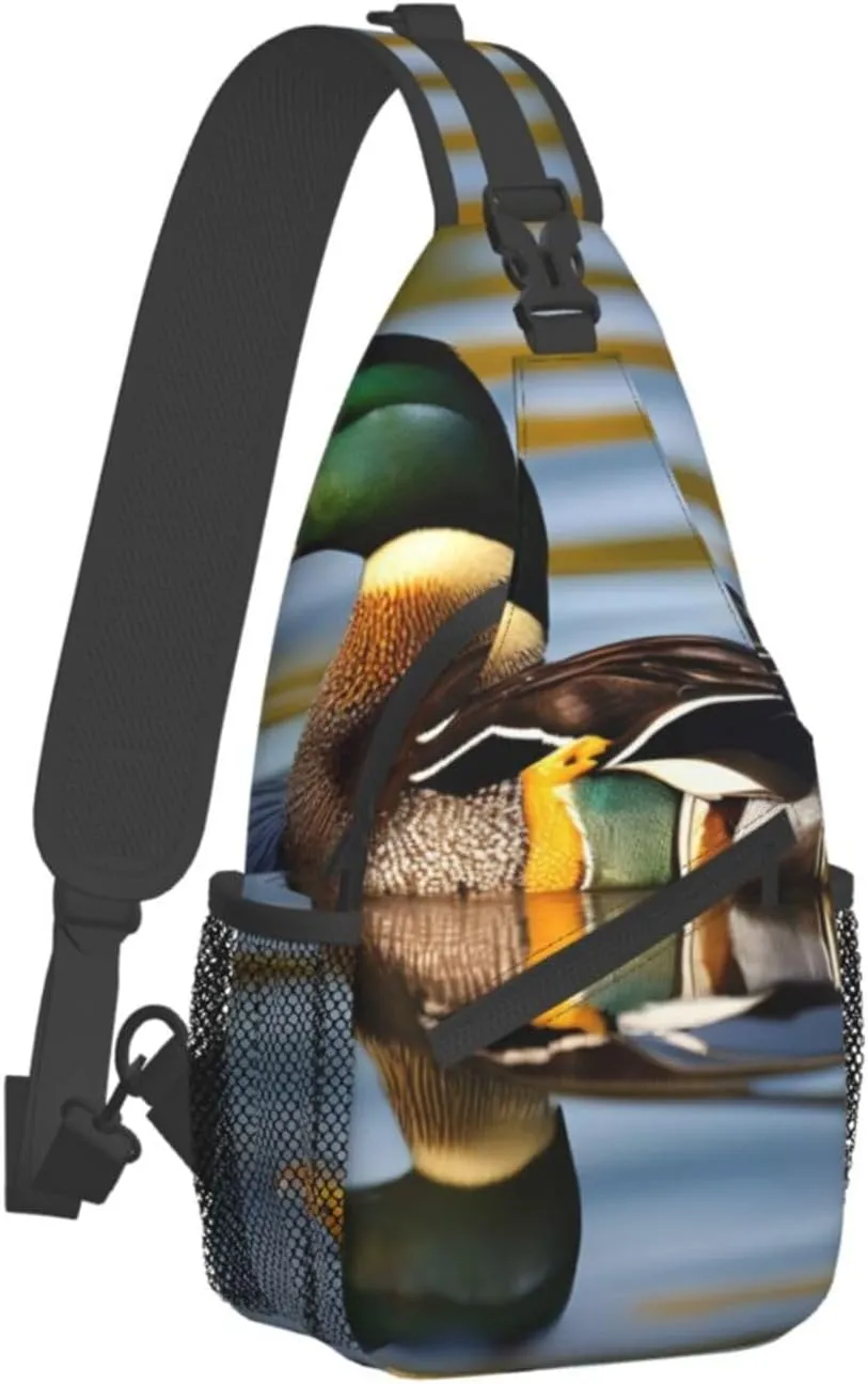 Mallard Duck High Storage Capacity Chest Bag Diagonally Sling Backpack Crossbody Shoulder Bag For Men Women