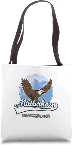 Matterhorn Switzerland travel logo Tote Bag