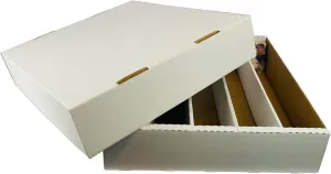 Max Protection (5 5 Row Trading Card Storage Box - Durable Cardboard Box for Sports, Card Collection - 200 lb. Test Strength, Full Lid Design. Made in the USA
