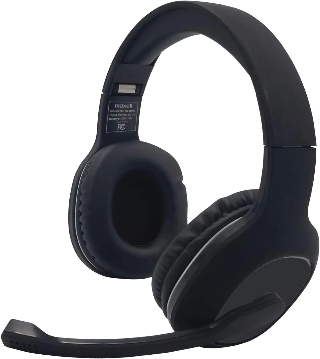 Maxell Bluetooth 5.0 Over Ear Headset with Boom Mic, Sound for Home Office use, Online Classes, Teams, and Zoom Meetings - Black