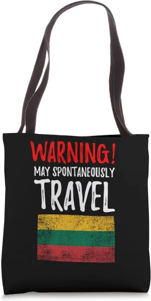 May Spontaneously Travel Lithuania Lithuanian Tote Bag