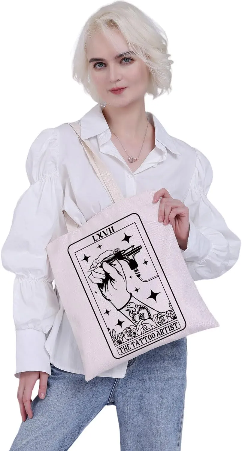 MBMSO Tattoo Gifts for Tattoo Artist Tote Bag Tattoo Lovers Gifts for Tattooers Tote Tattoo Maker Gift Tattooist Shopping Bag