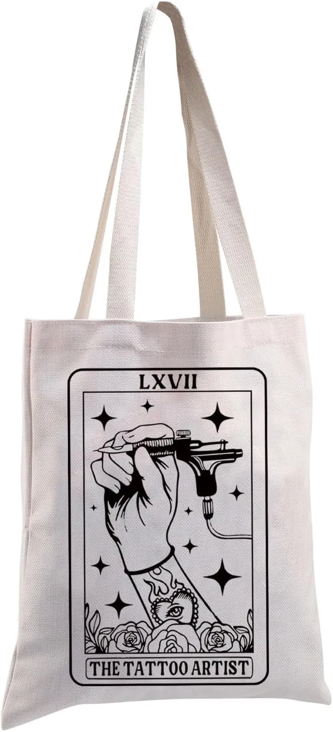 MBMSO Tattoo Gifts for Tattoo Artist Tote Bag Tattoo Lovers Gifts for Tattooers Tote Tattoo Maker Gift Tattooist Shopping Bag