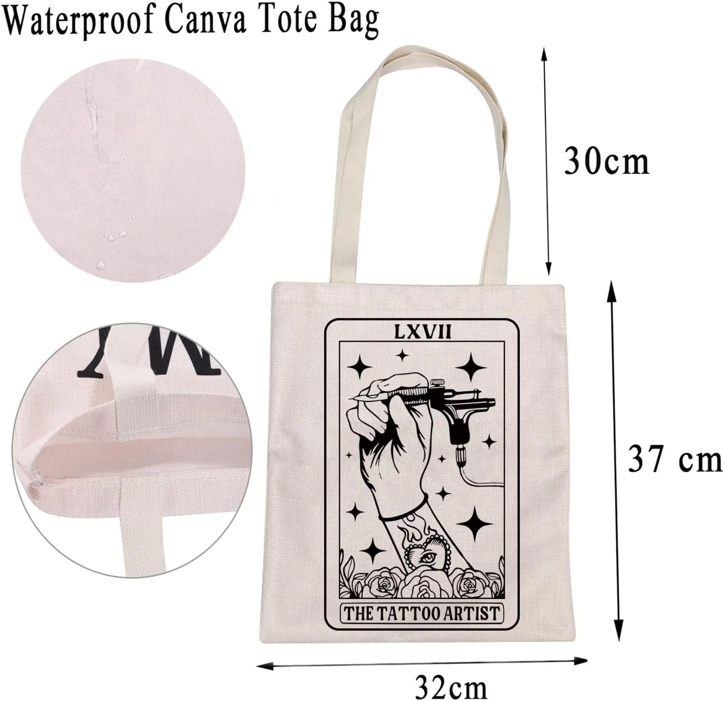 MBMSO Tattoo Gifts for Tattoo Artist Tote Bag Tattoo Lovers Gifts for Tattooers Tote Tattoo Maker Gift Tattooist Shopping Bag