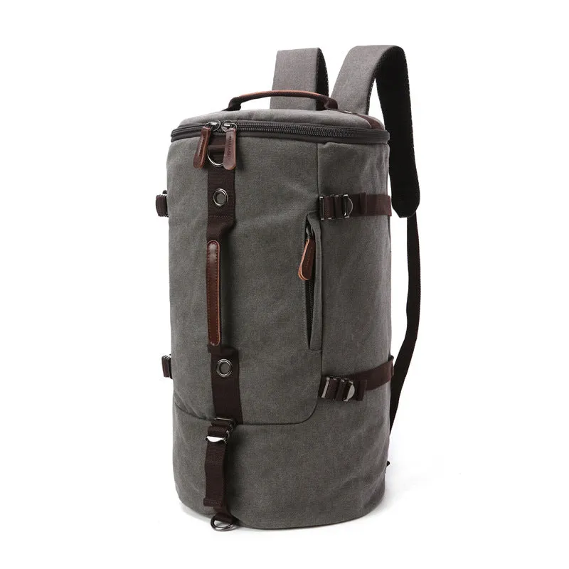 Men's Canvas Round Large Capacity Portable Bags