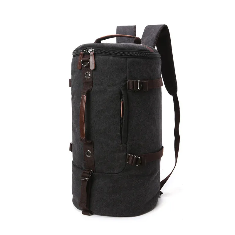 Men's Canvas Round Large Capacity Portable Bags