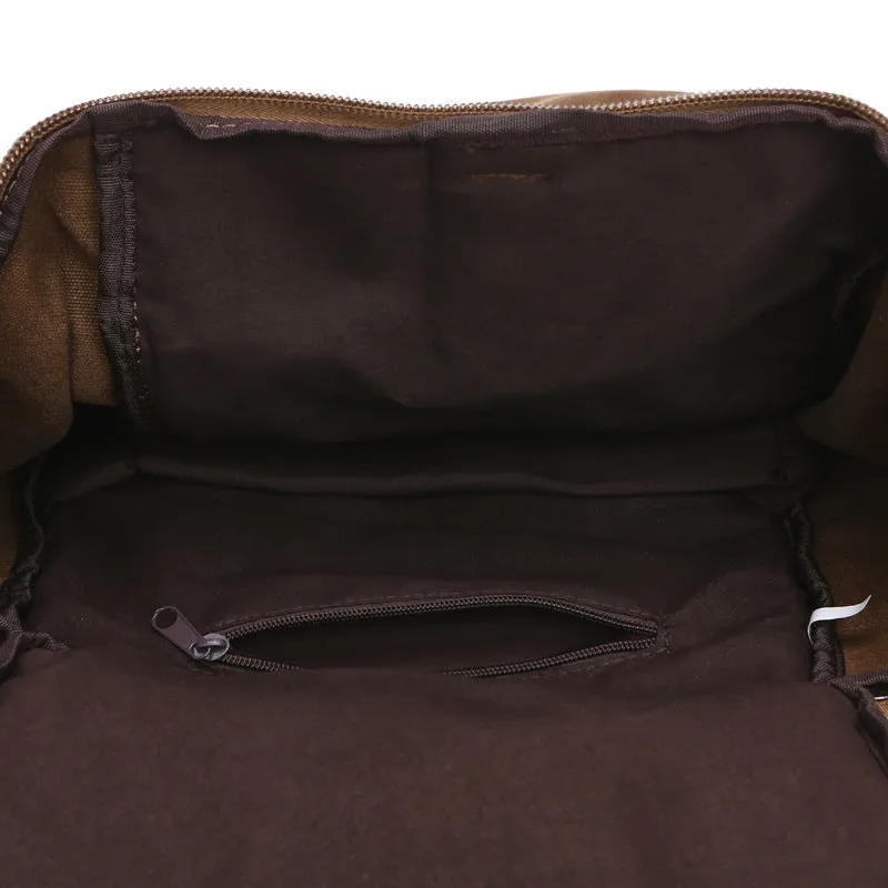 Men's Canvas Round Large Capacity Portable Bags