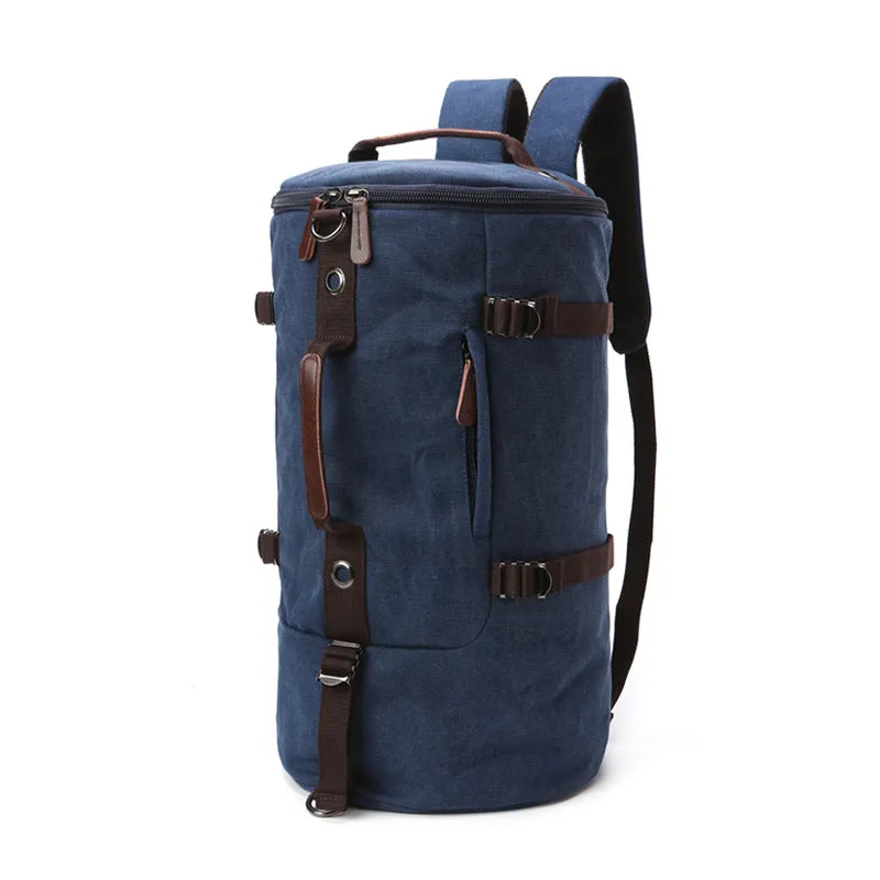 Men's Canvas Round Large Capacity Portable Bags