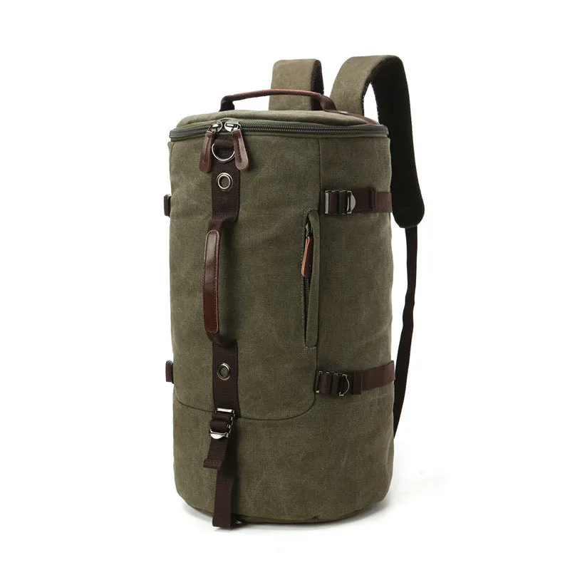 Men's Canvas Round Large Capacity Portable Bags