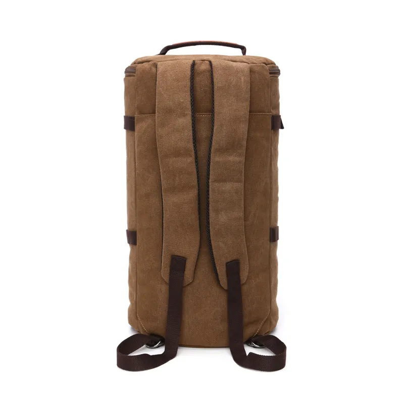 Men's Canvas Round Large Capacity Portable Bags