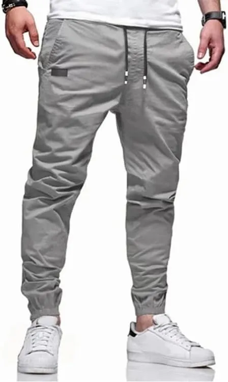 Men's Casual Cargo Pants Hiking Pants Workout Joggers Sweatpants for Men