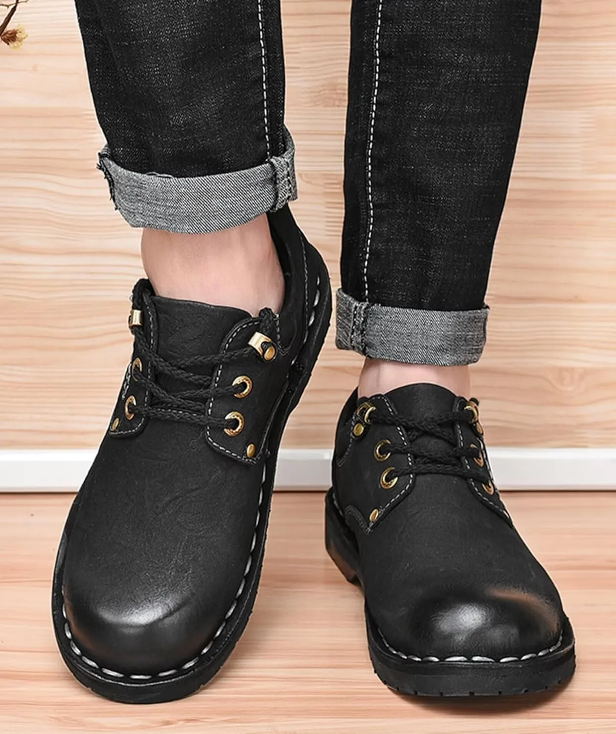 Men's Casual Leather Driving Walking Shoes Sport Hiking Outdoor Shoes