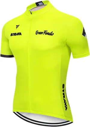 Men's Cycling Jersey Breathable Lightweight Short Sleeve Elastic Pro Road Bike Shirt Full Zip