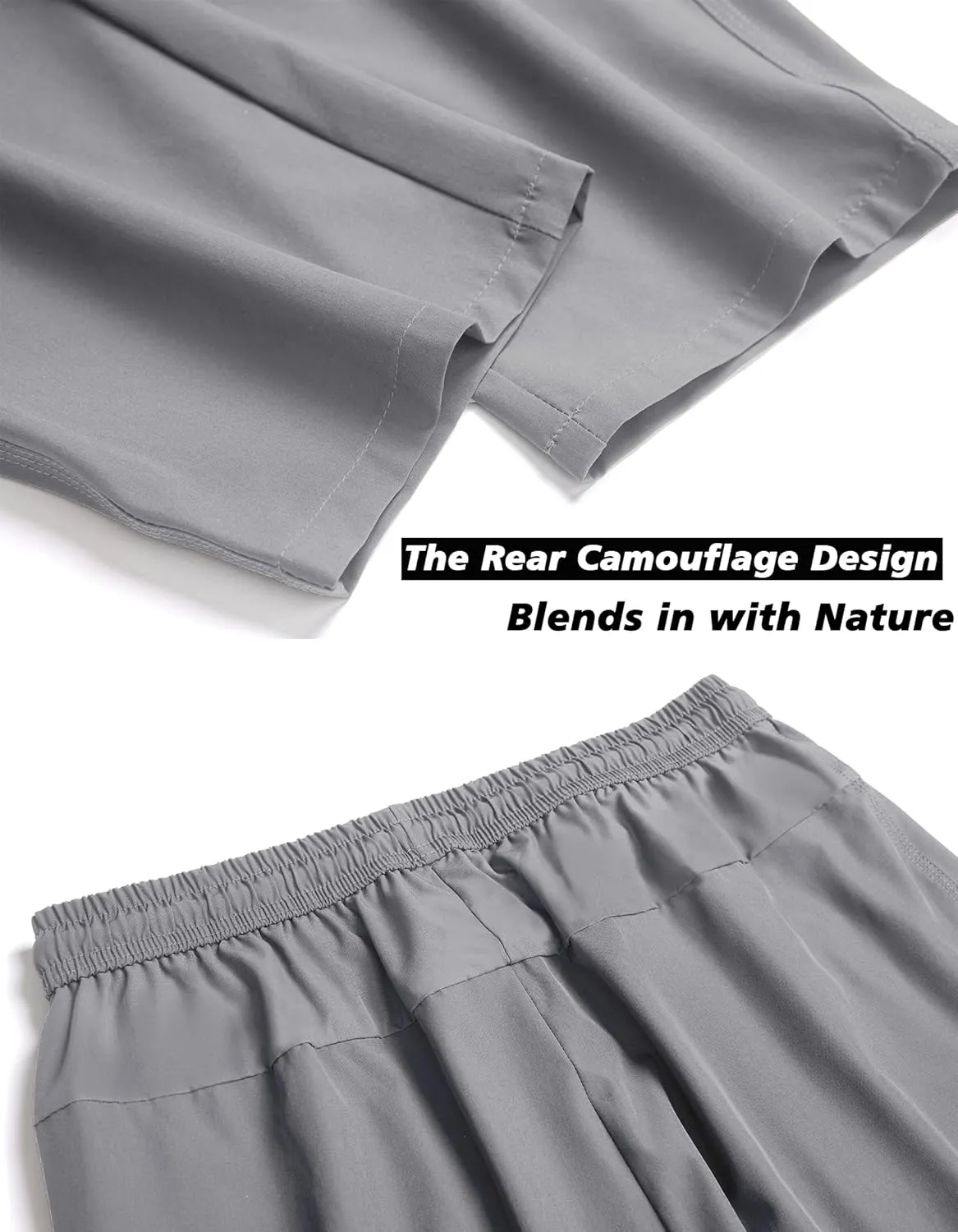 Men's Lightweight Quick Dry Hiking Running Pants Outdoor Sports Breathable Zipper Pockets Athletic Work Pants