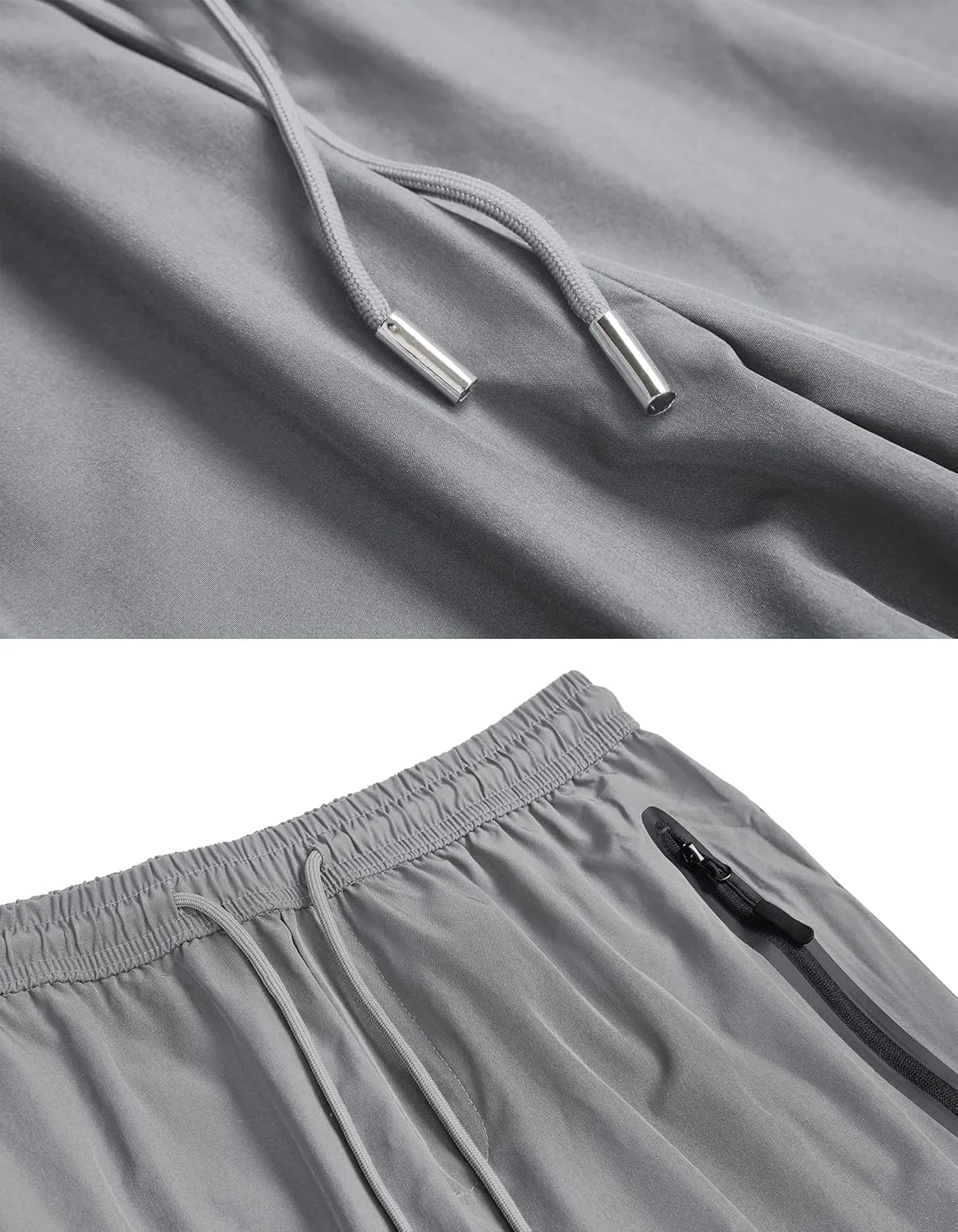 Men's Lightweight Quick Dry Hiking Running Pants Outdoor Sports Breathable Zipper Pockets Athletic Work Pants