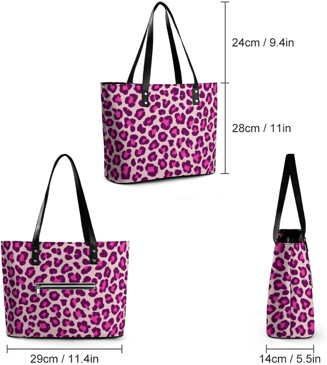 Men's Portable Tote Bag Trendy Modern Leather Handbag For Work Weekend