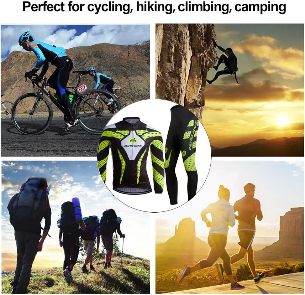 Men's Soft Long Sleeve Breathable Bicycle Cycling Jersey Polyester Clothing Outdoor Sports Fall Autumn