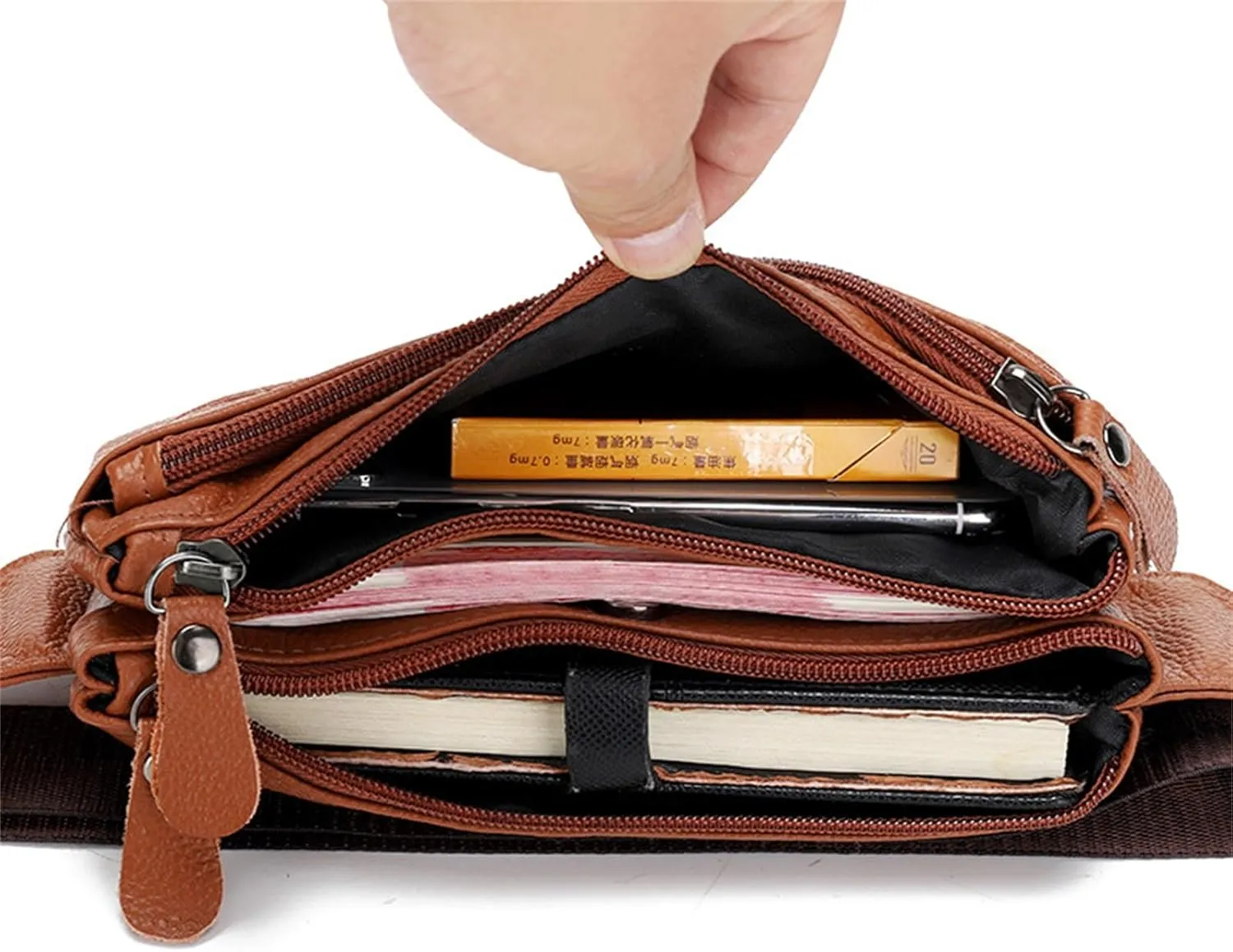 Mens Waist Bag Men's Waist Bag Business Crossbody Bag Chest Bag for Walking,Traveling,Cycling