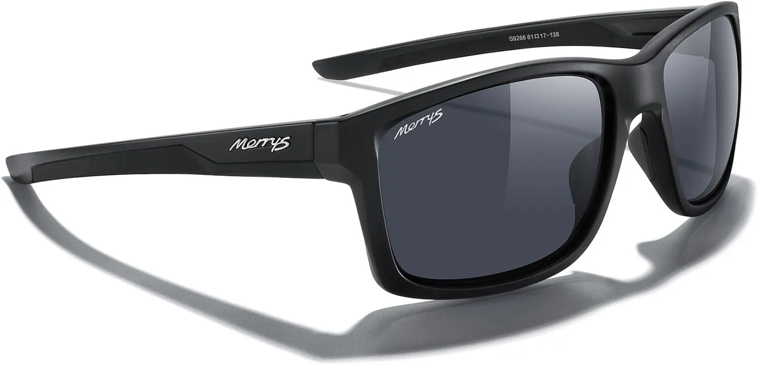 MERRY'S Sports Polarized Sunglasses For Men Women Cycling Running Driving Golf Fishing UV400 Protection S9266