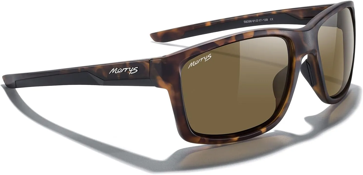 MERRY'S Sports Polarized Sunglasses For Men Women Cycling Running Driving Golf Fishing UV400 Protection S9266