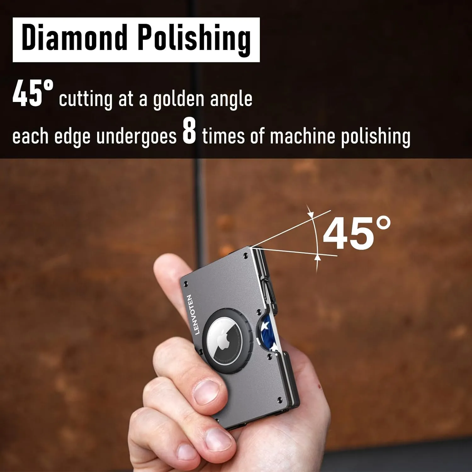 Minimalist Wallet for Men, Metal Wallet with Money Clip, Slim Compact Wallet, RFID Blocking Card Holder, Metal Aluminum Credit Card Holder, Holds up to 20 Cards