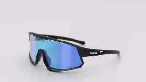 MIRADOR Sports Glasses - Black & Blue Mirror Lens