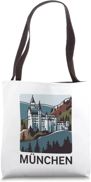 München Germany Neuschwanstein Castle Travel Souvenir Tote Bag