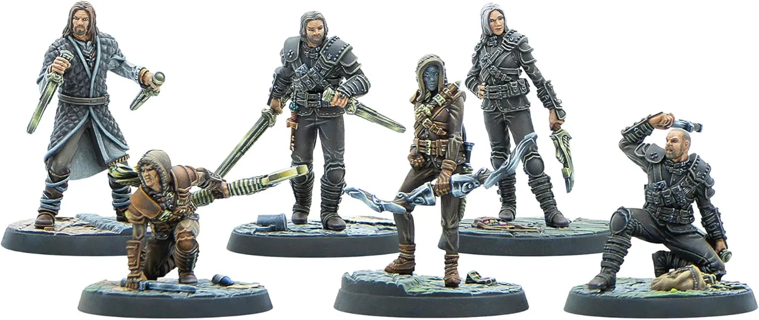 Modiphius: The Elder Scrolls: Call to Arms: Thieves Guild - 6 Figure Resin Expansion, Chapter 4, Unpainted, 32mm Miniatures with Scenic Bases, RPG