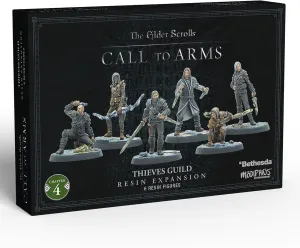 Modiphius: The Elder Scrolls: Call to Arms: Thieves Guild - 6 Figure Resin Expansion, Chapter 4, Unpainted, 32mm Miniatures with Scenic Bases, RPG