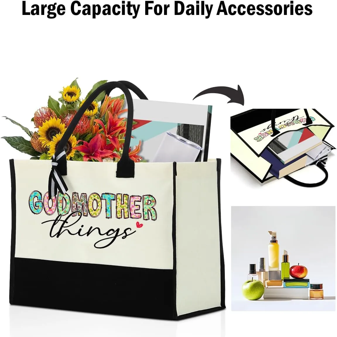 Mom Aunt Mother in Law Christmas Birthday Gifts Mother Gifts Tote Bag for Women Mama Canvas Shopping Grocery Bag