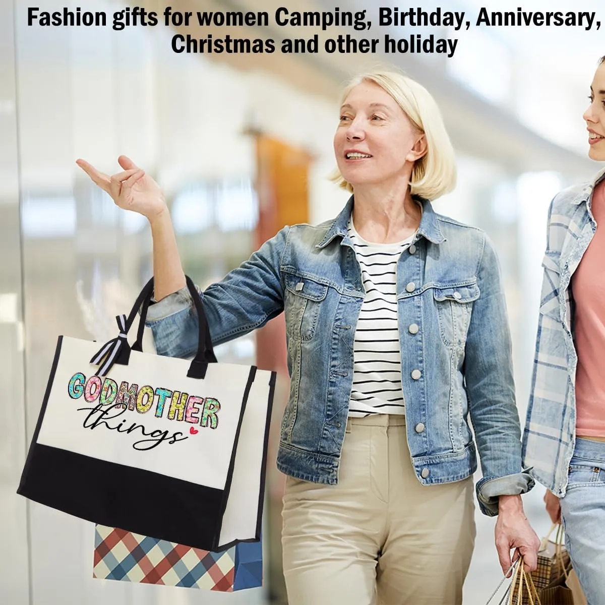 Mom Aunt Mother in Law Christmas Birthday Gifts Mother Gifts Tote Bag for Women Mama Canvas Shopping Grocery Bag
