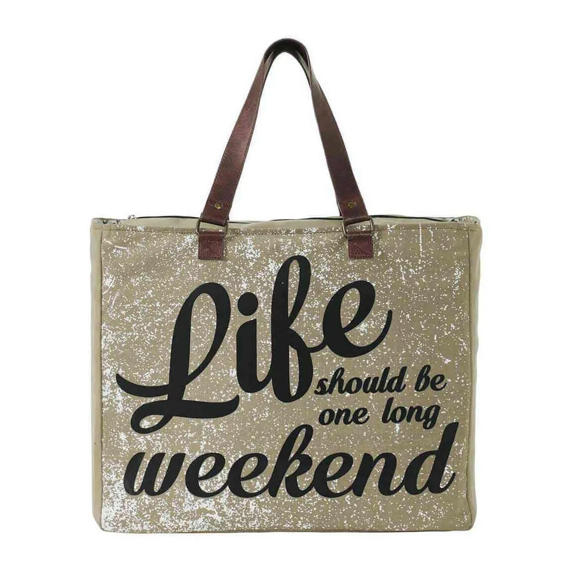 Mona B - Extra Large Canvas Handbag for Women | Zipper Extra Spacious Tote Weekender Bag for Grocery Shopping, Travel | Shoulder Bags for Women - (M-5281)