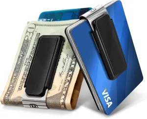 Money Clip - Minimalist Slim Wallet Alternative for Front Pocket Carry - Cash and Credit Card Holder for Men