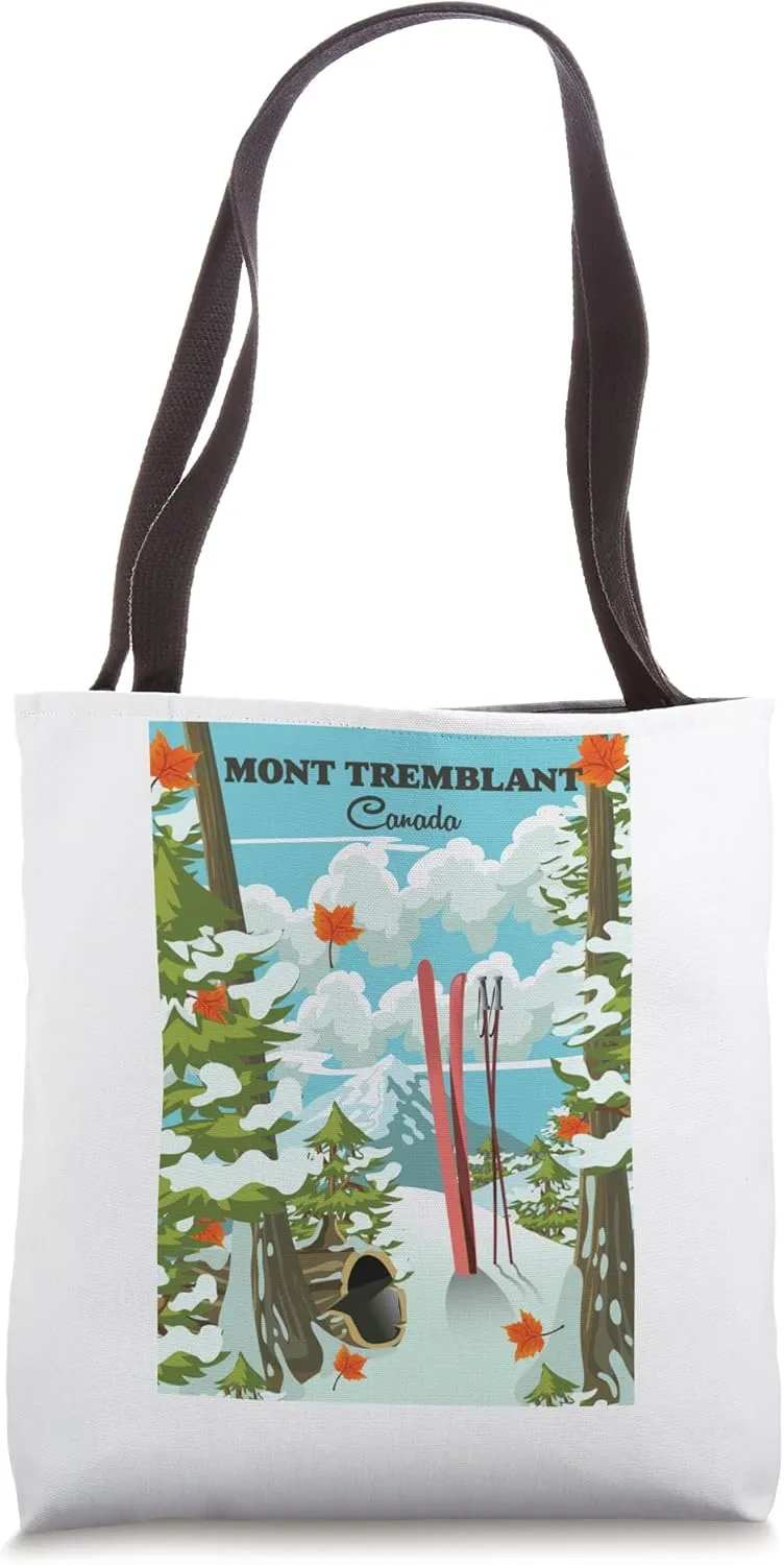 Mont Tremblant Canada ski travel poster Tote Bag