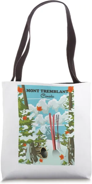 Mont Tremblant Canada ski travel poster Tote Bag