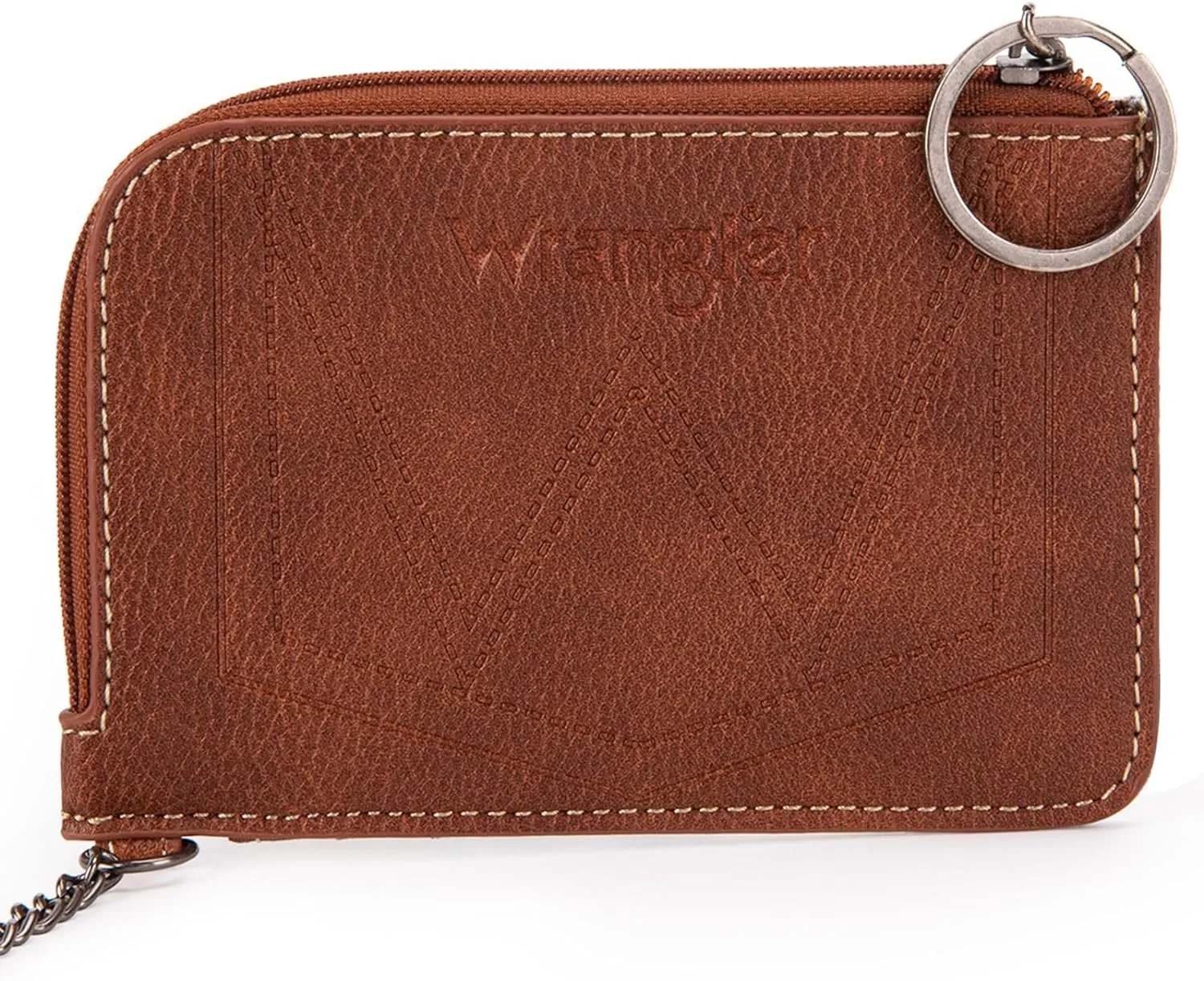 Montana West Wrangler Aztec Card Wallet for Women Western Credit Card Holder with Zipper Pocket XZY-WG2203-W005DBR