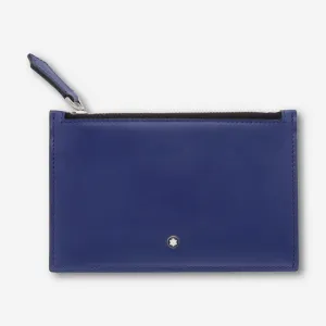 Montblanc Meisterstuck Blue Leather Zipped Card Holder 130453