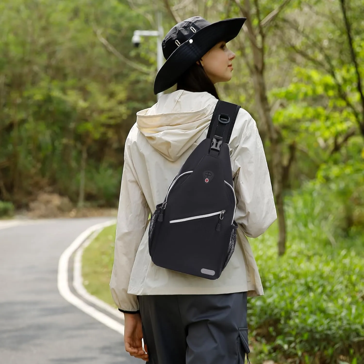 MOSISO Sling Backpack, Multipurpose Crossbody Shoulder Bag Travel Hiking Daypack