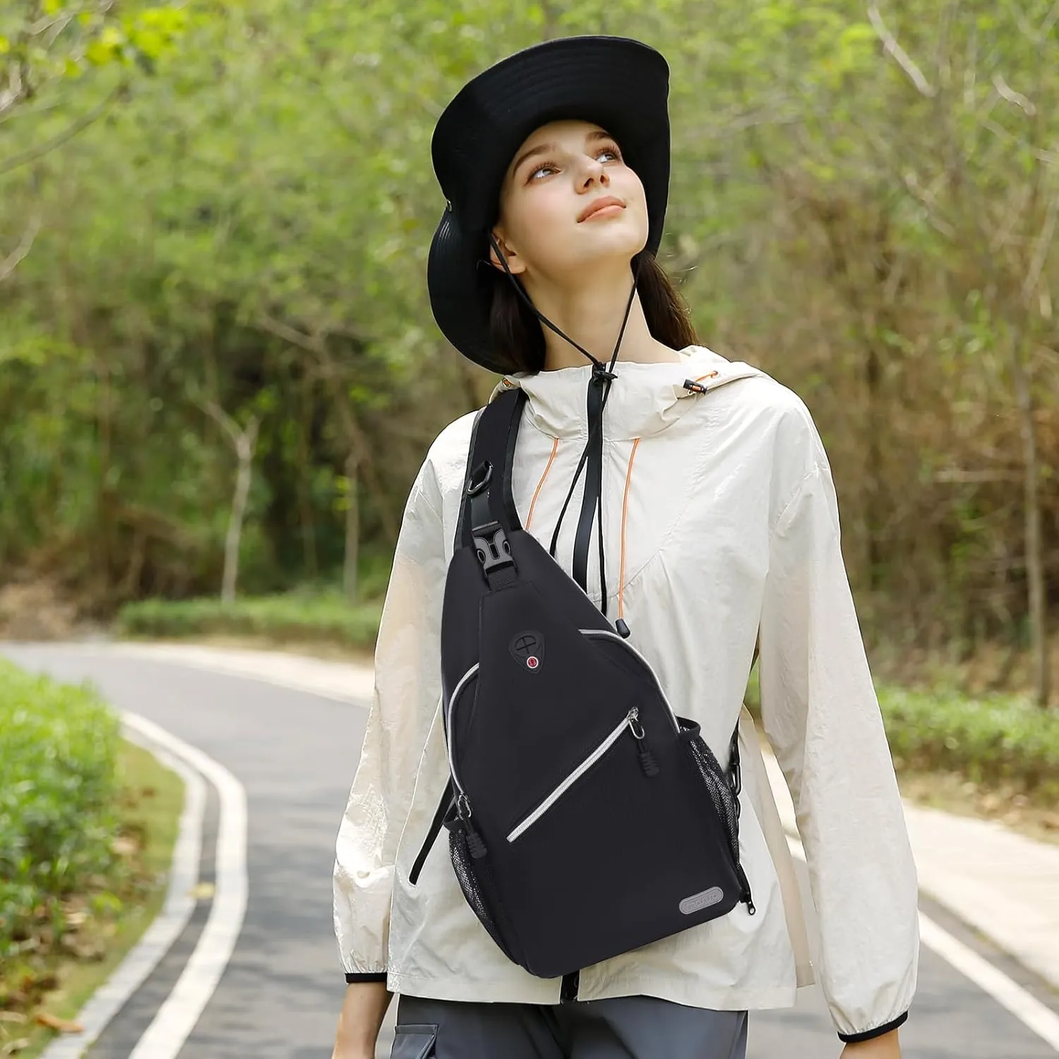 MOSISO Sling Backpack, Multipurpose Crossbody Shoulder Bag Travel Hiking Daypack