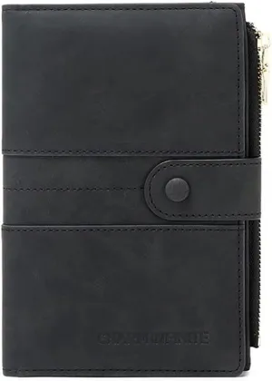 Mudono Passport and Card Holder for Women RFID Blocking Card Case Slim Travel Wallet Change Purse with Vaccine Card Slot