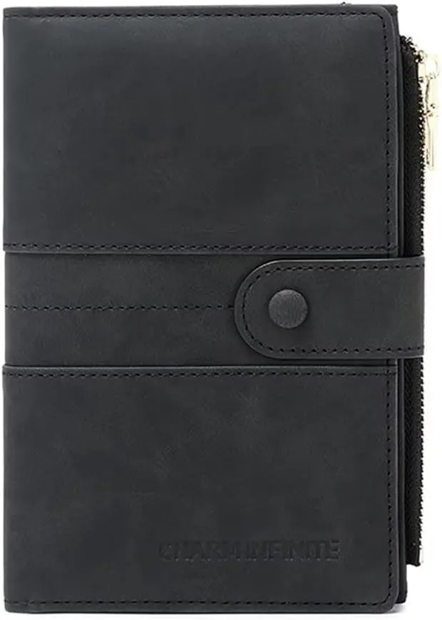 Mudono Passport and Card Holder for Women RFID Blocking Card Case Slim Travel Wallet Change Purse with Vaccine Card Slot