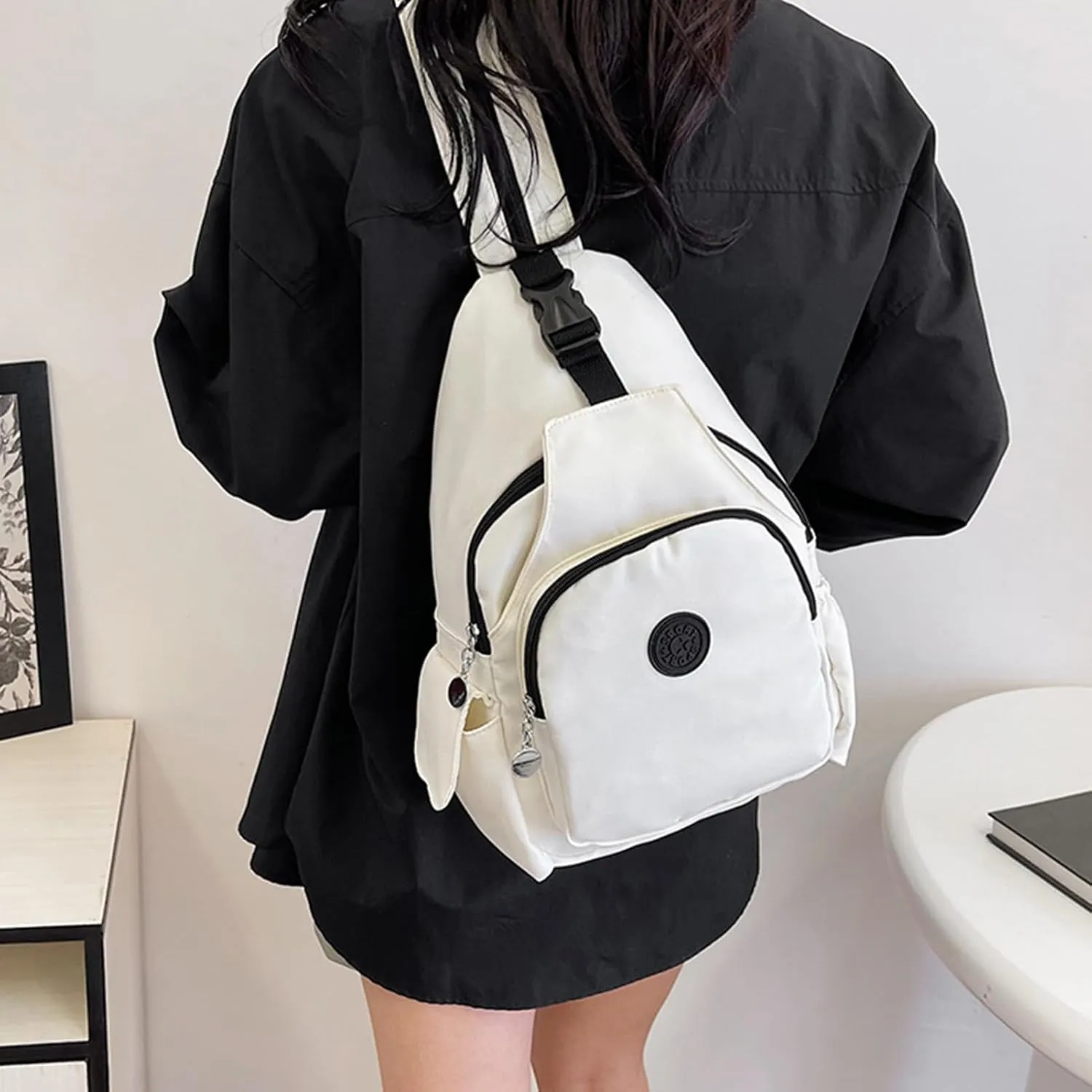 Multi-Pocket Chest Bag, Waterproof Large Capacity Sling Backpack, Large Capacity Changeable Shoulder Bag For Hiking Sports With Pockets