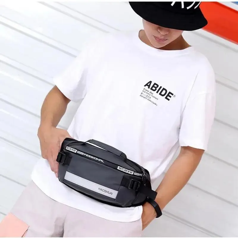 Multifunctional Outdoor Anti-Theft Waist Bag Men Fashionable Waterproof Fanny Pack Adjustable Belt Travel Bag