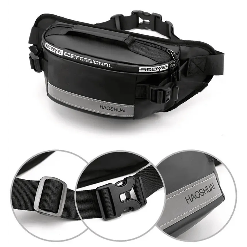 Multifunctional Outdoor Anti-Theft Waist Bag Men Fashionable Waterproof Fanny Pack Adjustable Belt Travel Bag
