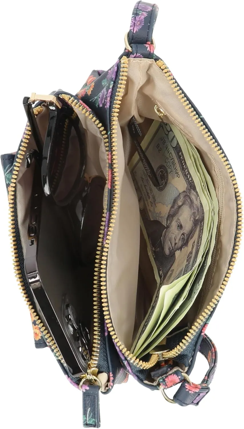 Mundi Demi Anti Theft Womens Crossbody Bag Compact RFID Purse Credit Card Wallet