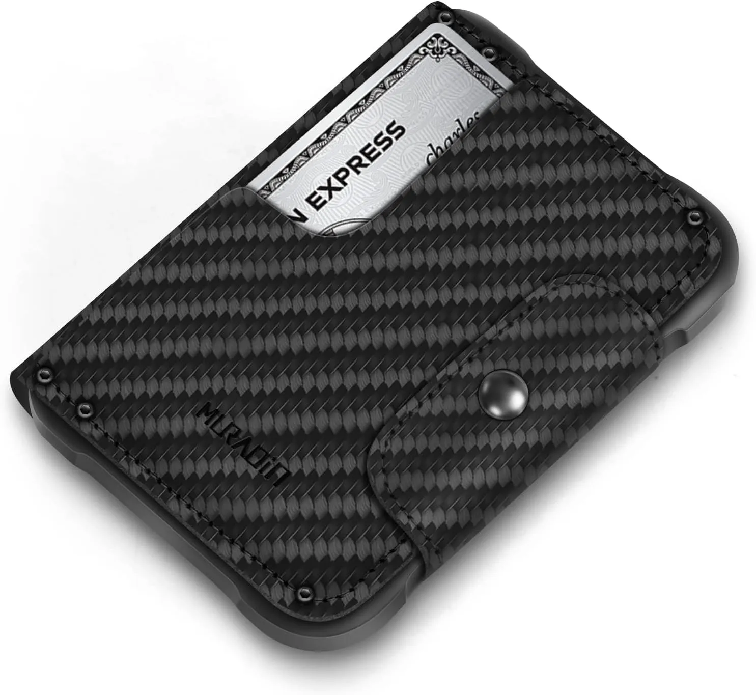 MURADIN Minimalist Slim Business Bifold Wallet for Men - Tactical Front Pocket Wallet with RFID Protection and Secure Card Holder