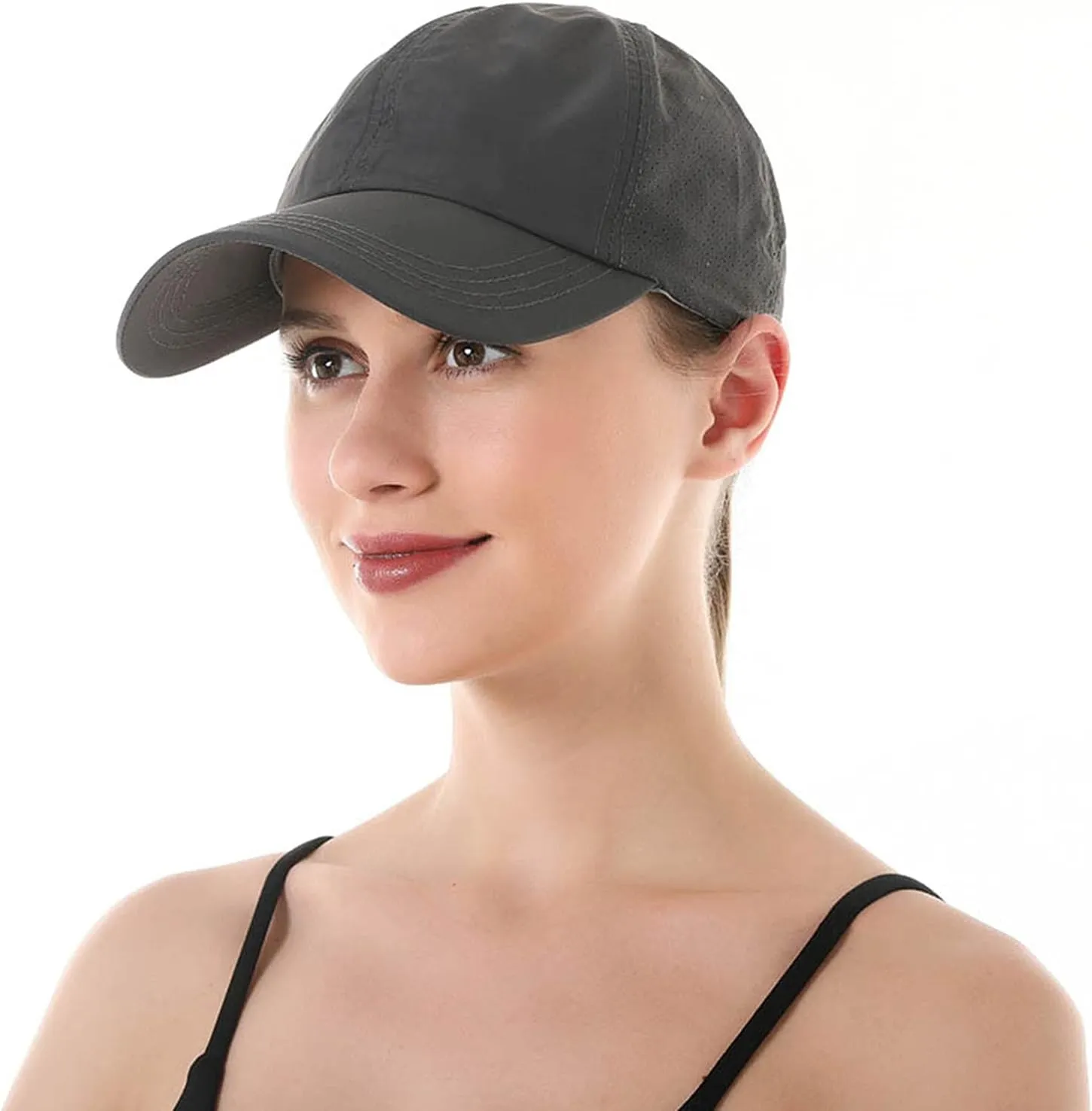 Muryobao 2 Packs Womens Criss Cross Ponytail Baseball Cap High Messy Bun Ponycap Quick Drying Mesh Outdoor Sports Travel Hat